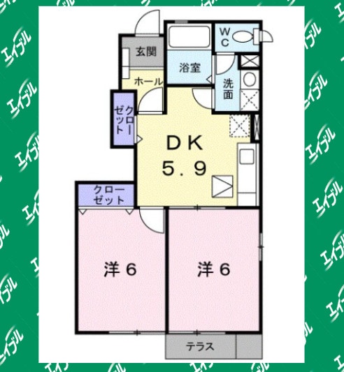 間取り図 名鉄名古屋本線/豊明駅 徒歩10分 1階 築25年