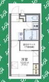 レオパレスＩＳＨＩＤＡ 1Kの間取り