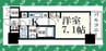 プレサンス久屋大通公園セラフィ 1Kの間取り
