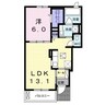 ラ　フルレット 1LDKの間取り
