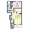 サンレミ 1LDKの間取り