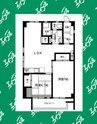 林レジデンス 2LDKの間取り