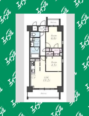間取図 ツインアウルズ
