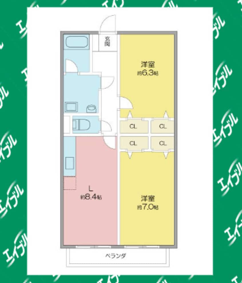 間取図 コーポ多津