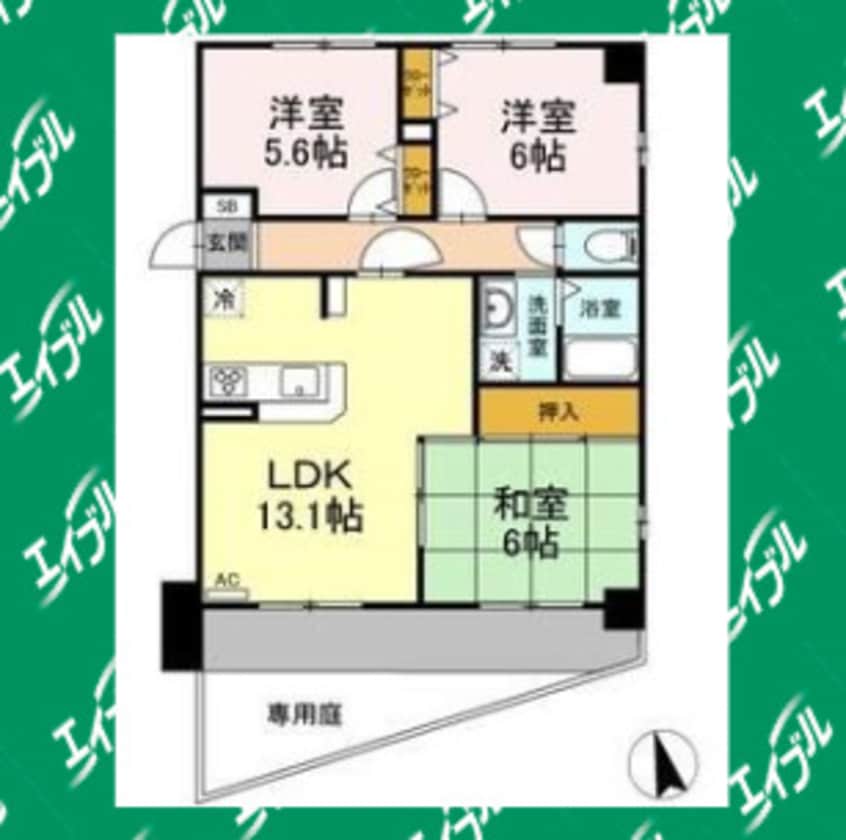 間取図 メゾン第六初島