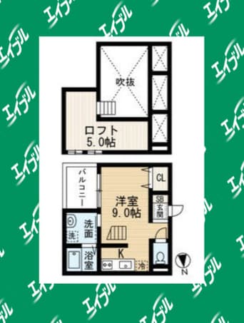 間取図 名古屋市営地下鉄東山線/八田駅 徒歩9分 1階 築14年