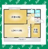 コーポ内田橋 2LDKの間取り