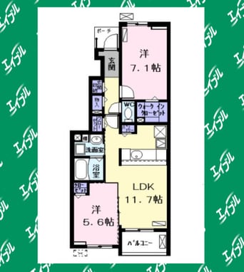 間取図 名古屋臨海高速鉄道<あおなみ線>/港北駅 バス20分南陽町下車:停歩6分 1階 築6年