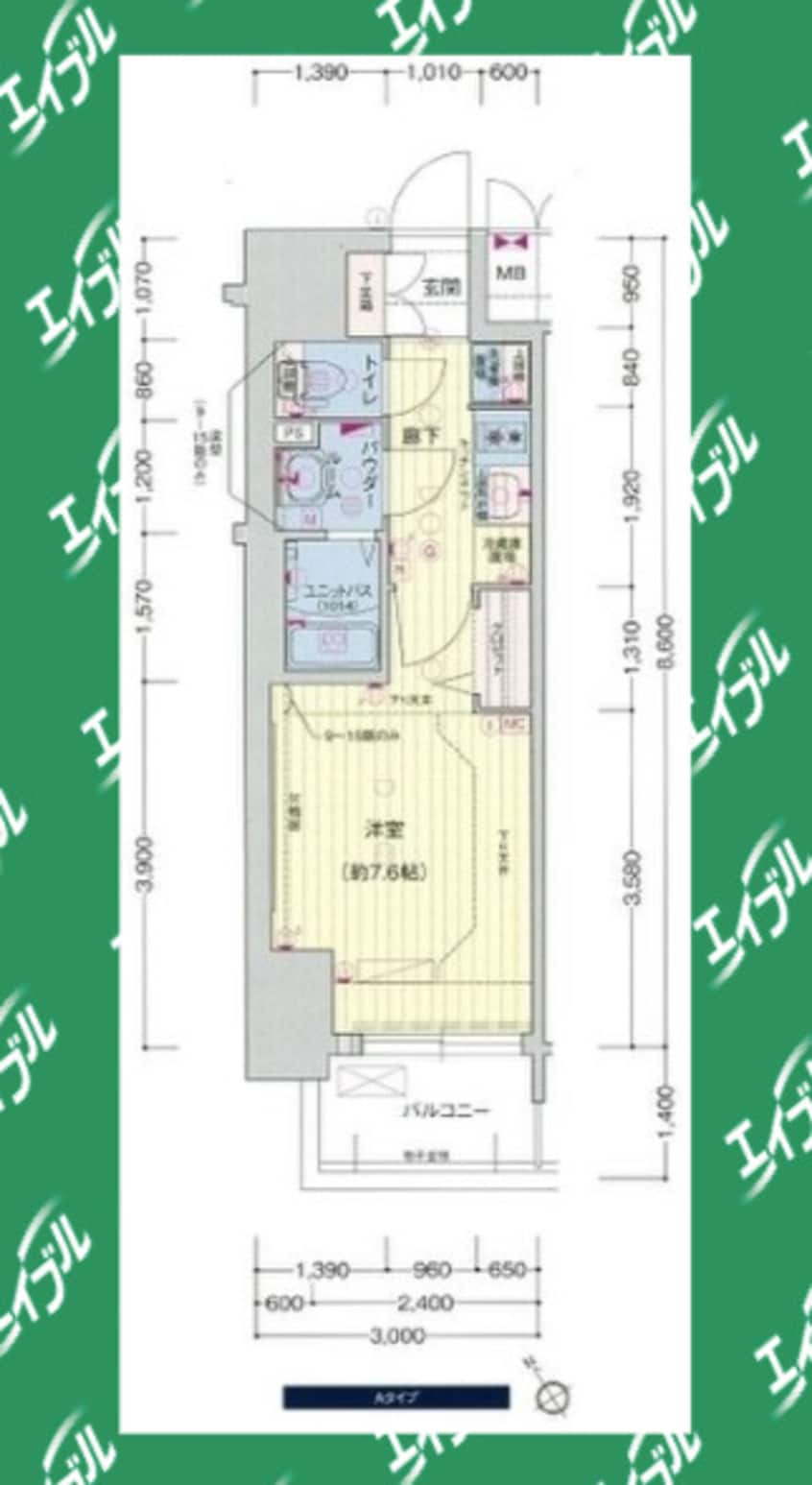 間取図 プレサンス新栄リベラ