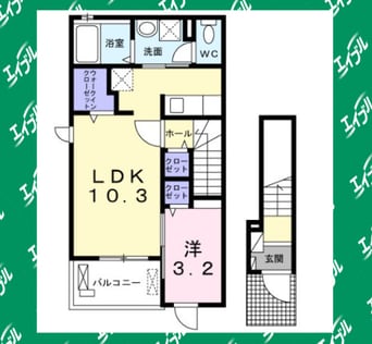 間取図 東海道本線/南大高駅 徒歩25分 2階 築2年