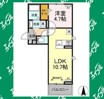 間取り図 東海道本線/刈谷駅 徒歩8分 2階 築2年