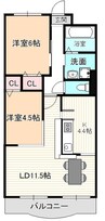 伊藤ハイツ 2LDKの間取り