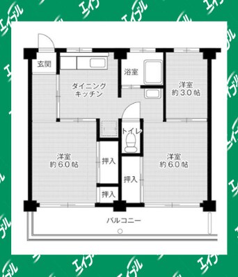 間取図 ビレッジハウス富木島4号棟