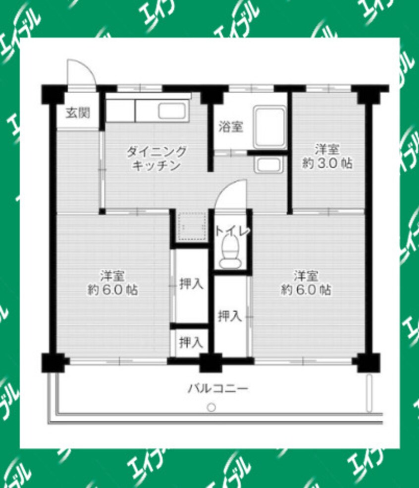 間取図 ビレッジハウス富木島4号棟