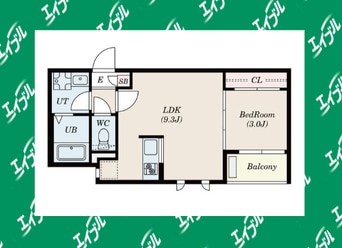 間取図 名古屋市営地下鉄鶴舞線/御器所駅 徒歩11分 1階 築2年