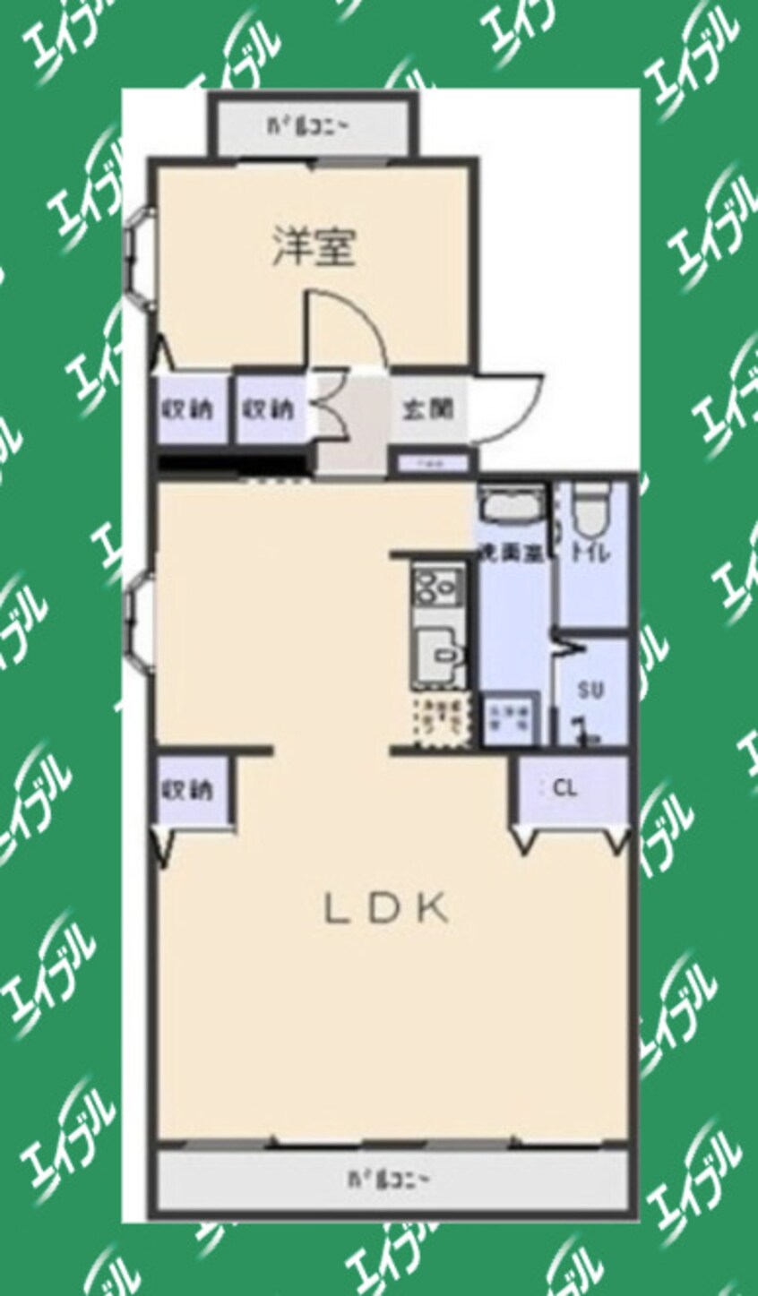 間取図 名鉄瀬戸線/東大手駅 徒歩5分 3階 築40年