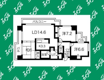 間取図 名古屋市営地下鉄鶴舞線/八事駅 徒歩5分 11階 築26年