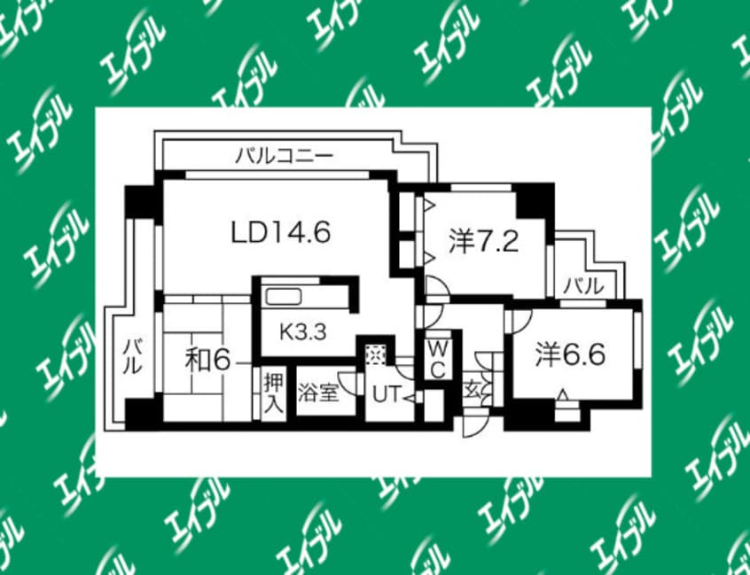 間取図 名古屋市営地下鉄鶴舞線/八事駅 徒歩5分 11階 築26年