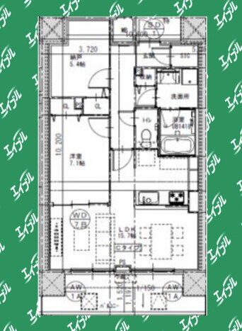 間取図 名古屋市営地下鉄名港線/六番町駅 徒歩1分 6階 1年未満