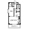 ルミナスT 1LDKの間取り