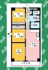ファミーユ清須 3LDKの間取り