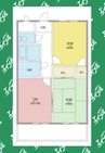 ロイヤル栄光 2DKの間取り