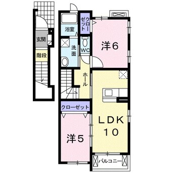 間取図 オレンジ　ハウス　Ｂ