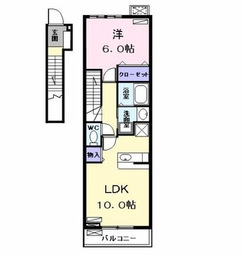 間取図 Ｄｉａ　Ｃｒａｎｅ　榮