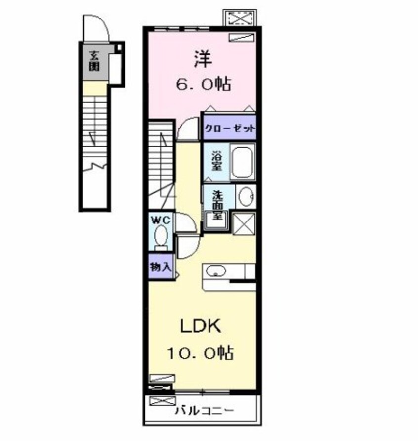 間取図 Ｄｉａ　Ｃｒａｎｅ　榮