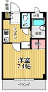 ハッピーバレイ 1Kの間取り