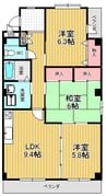 フローラ池上台 3LDKの間取り