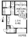 名鉄名古屋本線/鳴海駅 徒歩8分 1階 築7年 1LDKの間取り