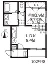 名鉄名古屋本線/鳴海駅 徒歩8分 1階 築7年 1LDKの間取り