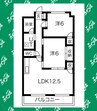 メゾンみやび 2LDKの間取り