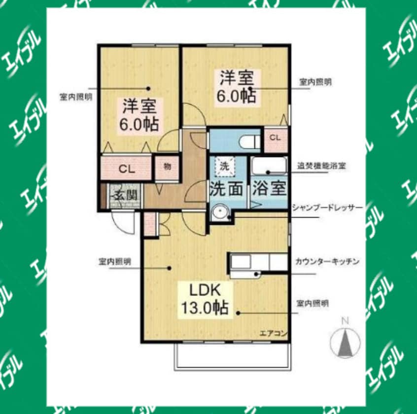 間取図 トークヴィレッジⅤ　B棟