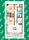 第２桔梗ビル 2LDKの間取り