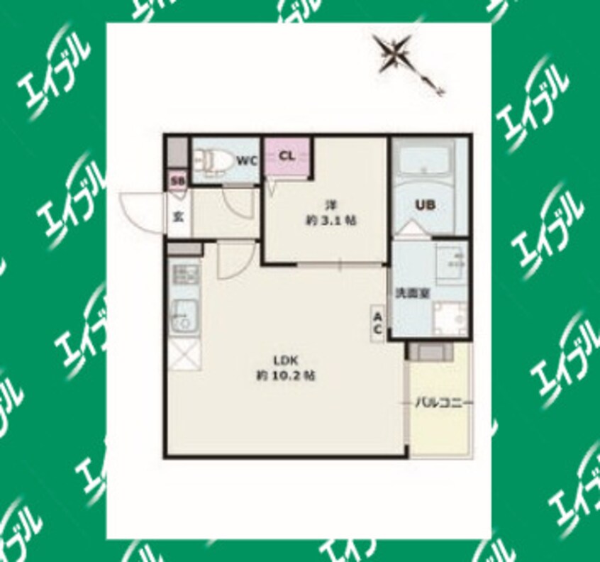 間取図 Jack yawataⅢ