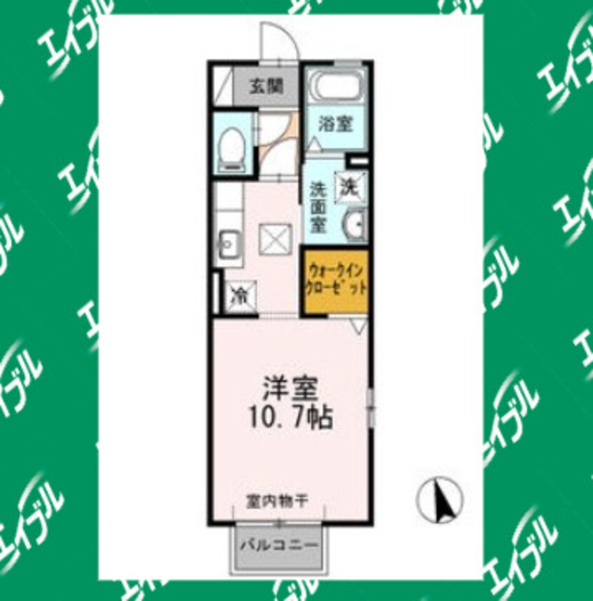 間取図 東海道本線/共和駅 徒歩21分 1階 築19年