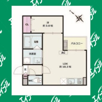 間取図 Jack yawataⅢ