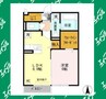 オネスティ 1LDKの間取り