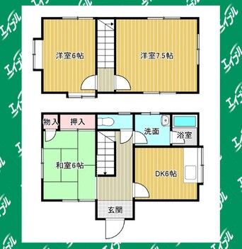 間取図 蟹江貸家