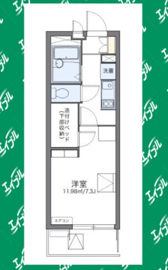 間取図 レオパレスティーケー７