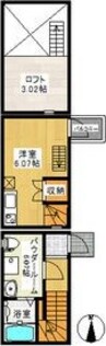 アースクエイク寺崎 1Rの間取り
