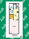 ヴァン　ヴェール　A 1Kの間取り