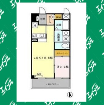 間取図 カーサコモダ新舞子　B