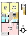 名鉄常滑線・空港線/榎戸駅 徒歩12分 2階 築18年 2LDKの間取り