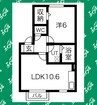 ピュアコート 1LDKの間取り
