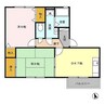 グリーンハイツ 2DKの間取り