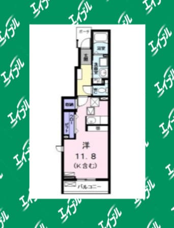 間取図 Ｌｉｓ　ｂｌａｎｃ（リ・ブラン