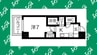 リアライズ代官町 1Kの間取り